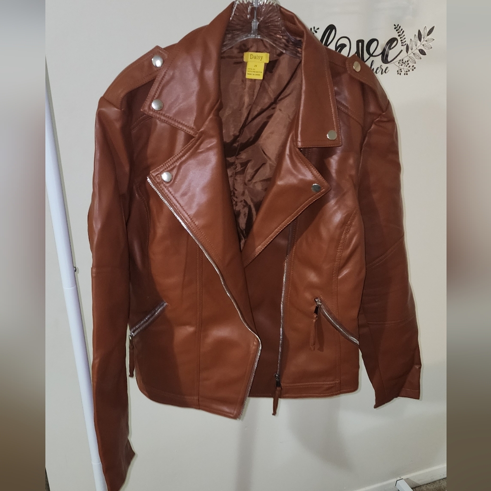 Faux leather jacket